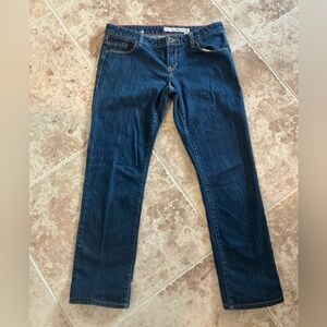 Women’s DKNY Jeans Size 10.  I’ve hemmed these jeans to have a 28” inseam.
